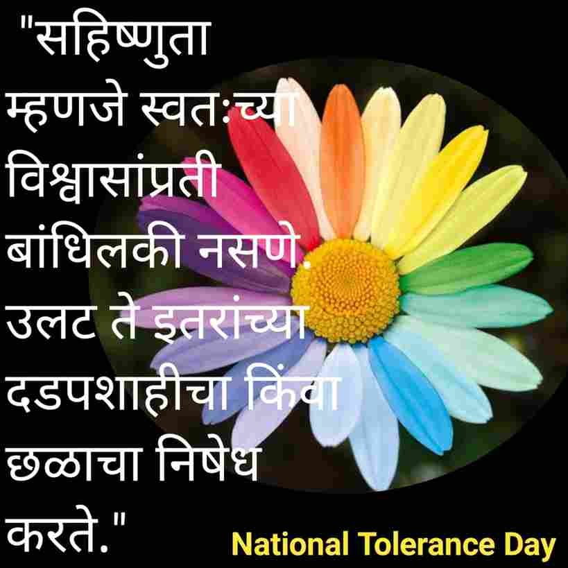 आंतरराष्ट्रीय सहिष्णुता दिवस - National Tolerance Day Information in Marathi (Theme & Quotes)