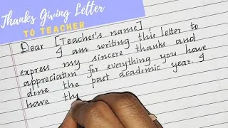 informal letter to teacher from student
